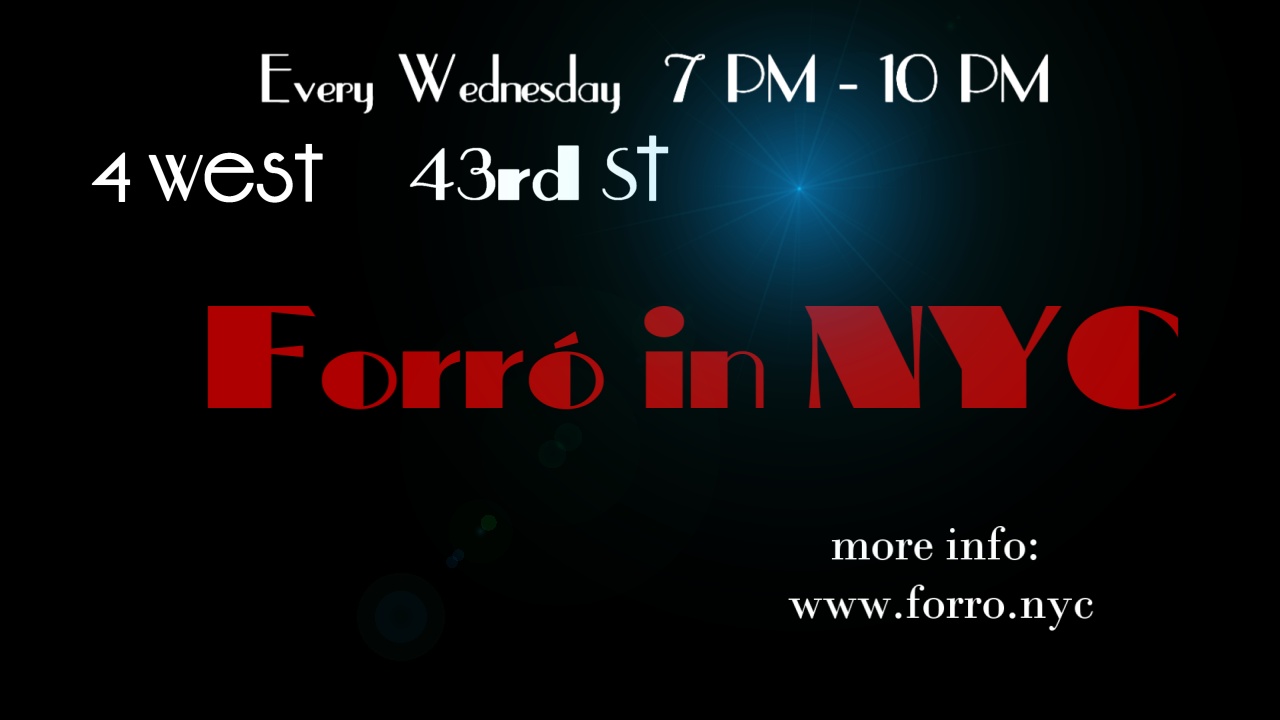 Every Wednsday Forró classes in New York