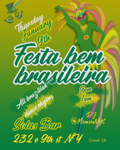 Uma festa bem brasileira, brazilian party NYC, january 9, 2020